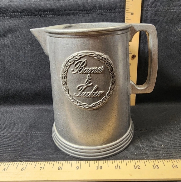 Vintage Pewter Pitcher Barnes & Tucker Coal Company Pennsylvania